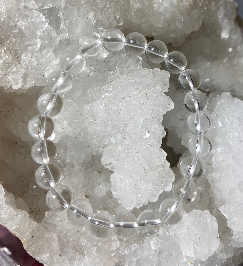 Bracelet Quartz clair (Cristal de Roche) 8mm