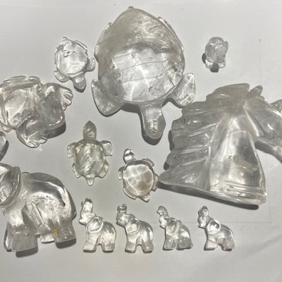 SCULPTURES EN QUARTZ LÉMURIEN