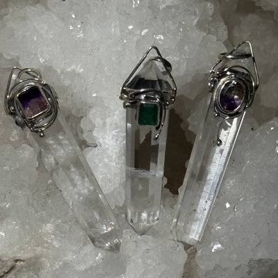 PENDENTIF QUARTZ VOGEL (Monture Argent)