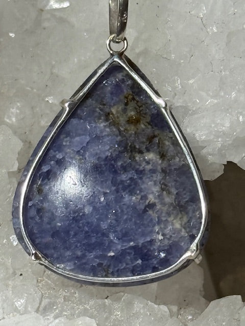 Pendentif Scapolite Bleue (Monture Argent)