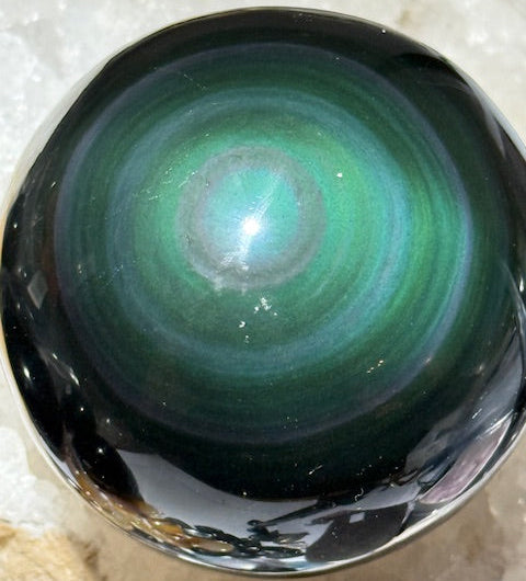 Sphère Obsidienne Arc en Ciel Œil Céleste