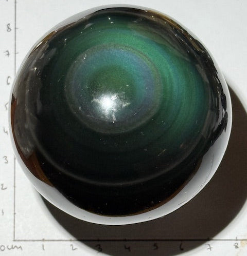 Sphère Obsidienne Arc en Ciel Œil Céleste
