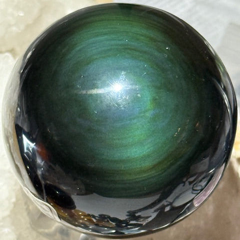 Sphère Obsidienne Arc en Ciel Œil Céleste