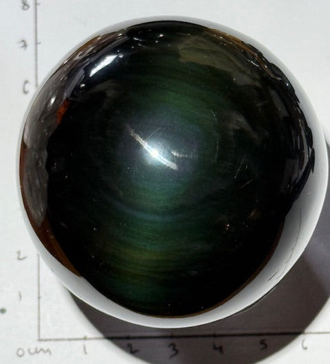 Sphère Obsidienne Arc en Ciel Œil Céleste