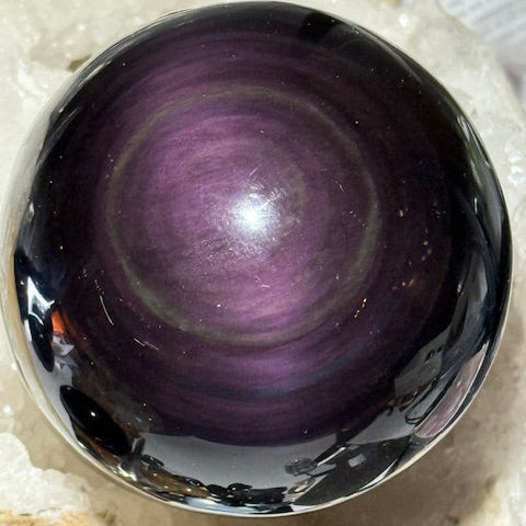 Sphère Obsidienne Arc en Ciel Œil Céleste