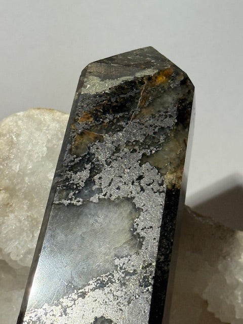 Golden Healing Hematoid Quartz with Pyrite