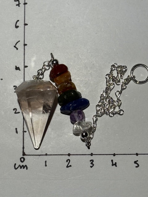 Fluorescent Pale Amethyst Pendulum for 7 Chakras