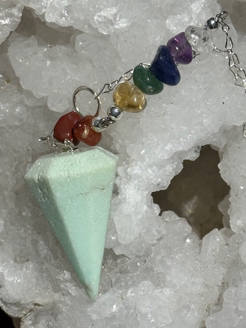 Pendule Chrysoprase (7 Chakras)