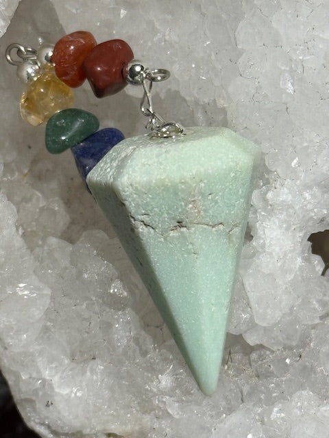 Pendule Chrysoprase (7 Chakras)