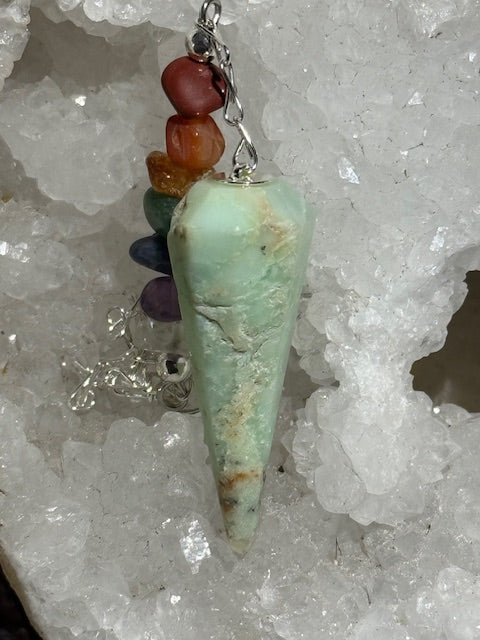 Pendule Chrysoprase (7 Chakras)
