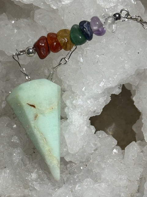 Pendule Chrysoprase (7 Chakras)