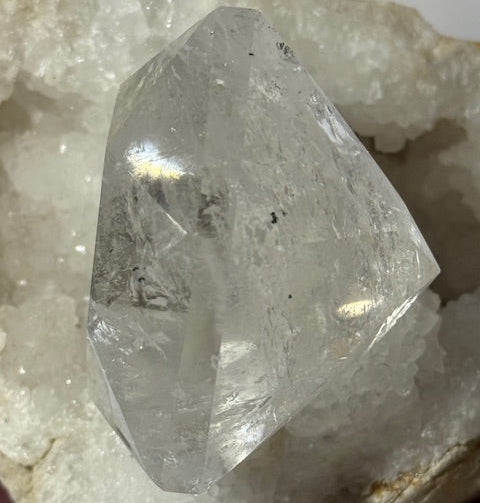 Sceau de Salomon en Quartz Lémurien taillé en Diamant