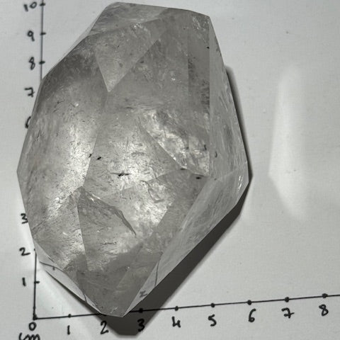 Sceau de Salomon en Quartz Lémurien taillé en Diamant