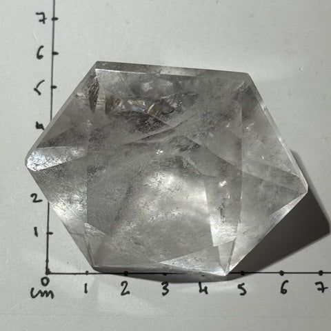 Sceau de Salomon en Quartz Lémurien taillé en Diamant