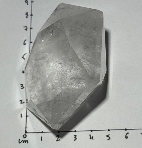 Sceau de Salomon en Quartz Lémurien taillé en Diamant