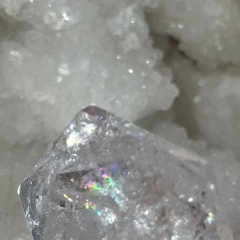 Sceau de Salomon en Quartz Lémurien taillé en Diamant