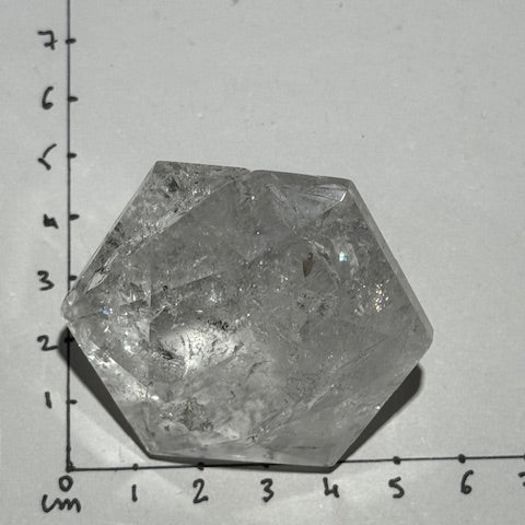 Sceau de Salomon en Quartz Lémurien taillé en Diamant