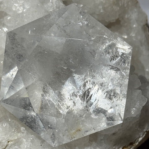 Sceau de Salomon en Quartz Lémurien taillé en Diamant