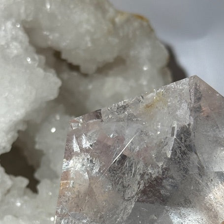 Sceau de Salomon en Quartz Lémurien taillé en Diamant