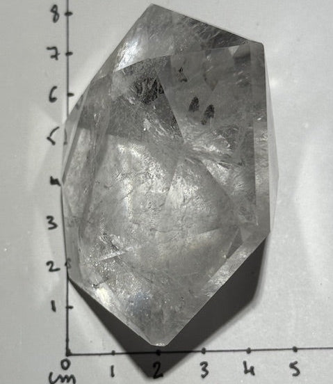 Sceau de Salomon en Quartz Lémurien taillé en Diamant