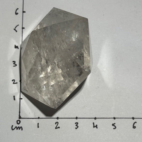 Sceau de Salomon en Quartz Lémurien taillé en Diamant