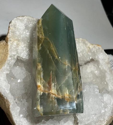 Grade A Lemurian Aquatine Calcite Tip