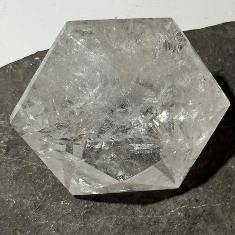 Sceau de Salomon en Quartz Lémurien taillé en Diamant