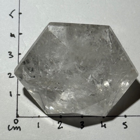 Sceau de Salomon en Quartz Lémurien taillé en Diamant