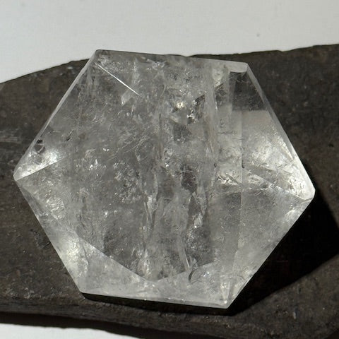 Sceau de Salomon en Quartz Lémurien taillé en Diamant