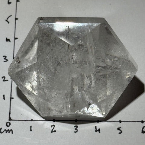 Sceau de Salomon en Quartz Lémurien taillé en Diamant