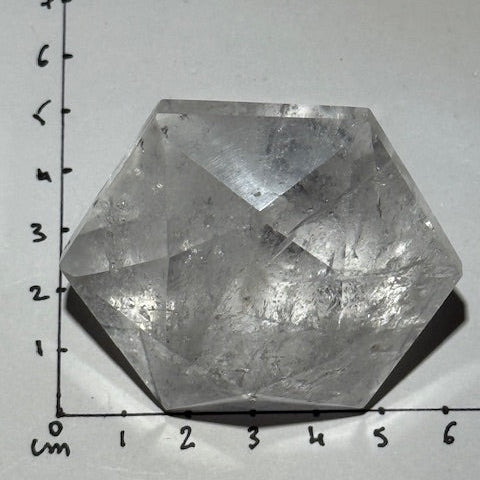 Sceau de Salomon en Quartz Lémurien taillé en Diamant