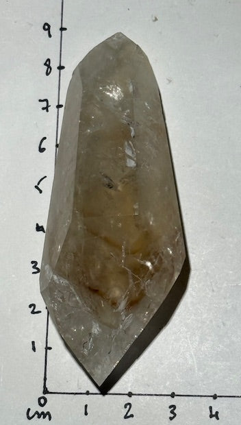 Pointe Biterminée en Améthyste Pâle Fluorescente