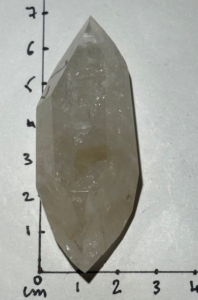 Pointe Biterminée en Améthyste Pâle Fluorescente