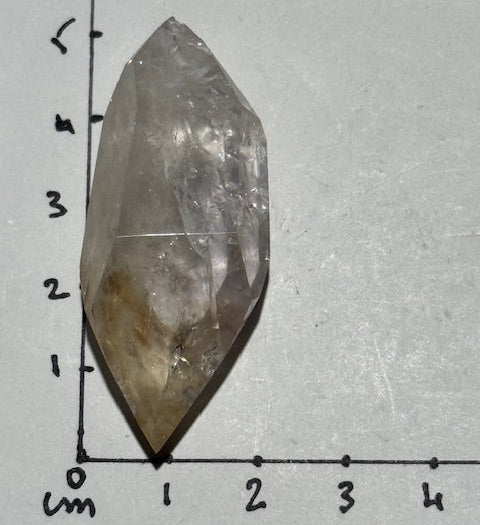 Pointe Biterminée en Améthyste Pâle Fluorescente