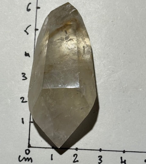 Pointe Biterminée en Améthyste Pâle Fluorescente