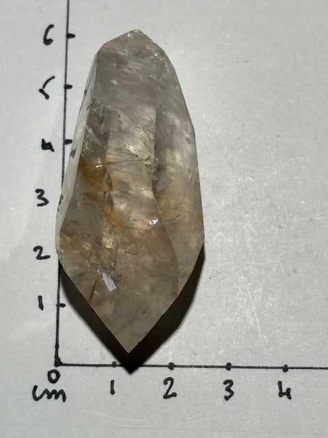 Pointe Biterminée en Améthyste Pâle Fluorescente