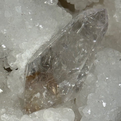 Pointe Biterminée en Améthyste Pâle Fluorescente