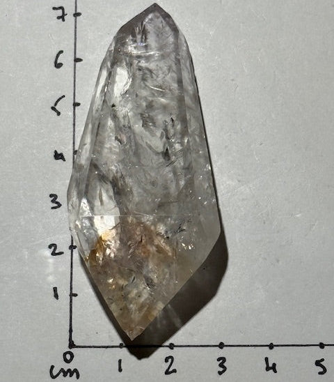 Pointe Biterminée en Améthyste Pâle Fluorescente