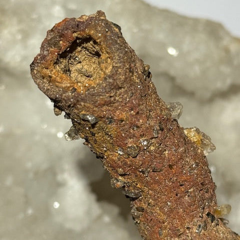 Fulgurite d’Amazonie avec inclusions de quartz