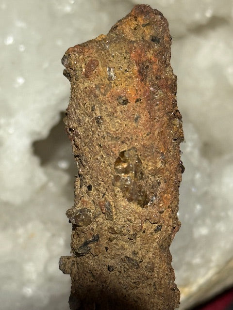 Amazonian fulgurite with quartz inclusions