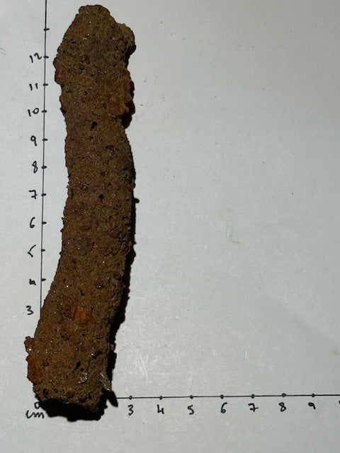 Amazonian fulgurite with quartz inclusions