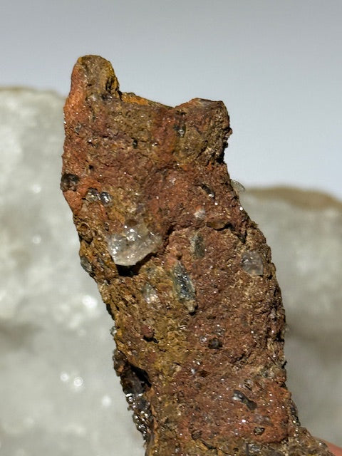 Amazonian fulgurite with quartz inclusions