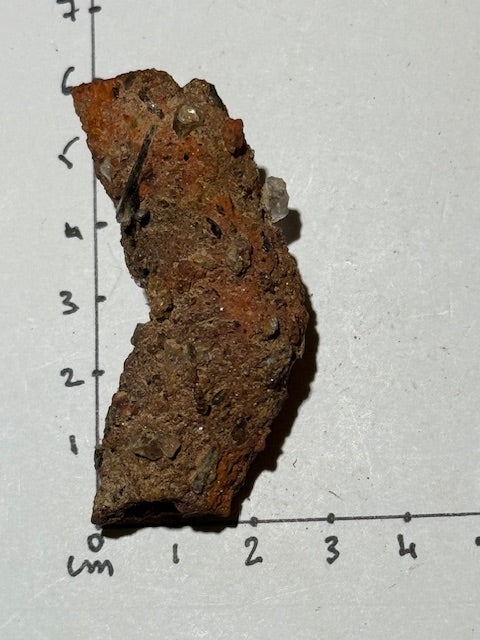 Amazonian fulgurite with quartz inclusions