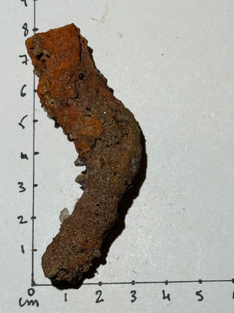 Amazonian fulgurite with quartz inclusions