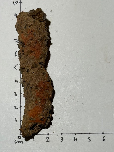 Amazonian fulgurite with quartz inclusions