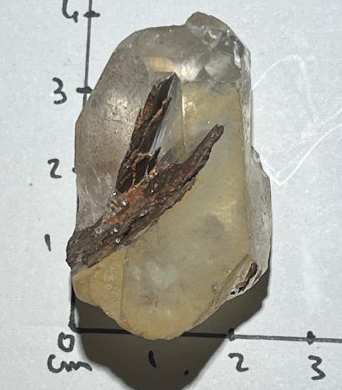 Brookite sur quartz