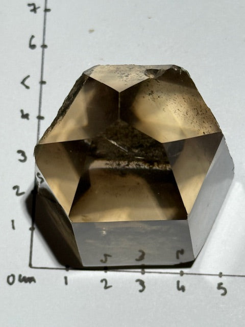 Pointe Citrine Naturelle Fumée & Lodolite (Quartz Chamanique)