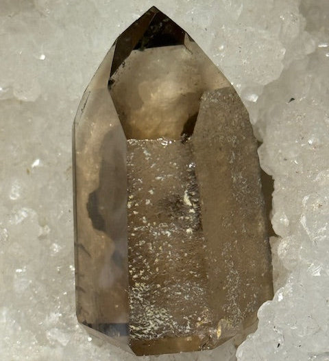 Pointe Citrine Naturelle Fumée & Lodolite (Quartz Chamanique)