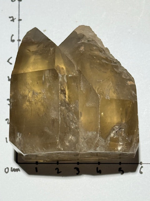 Natural Citrine Point Tantric Twin