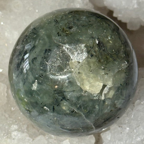 Sphère Préhnite sur Epidote